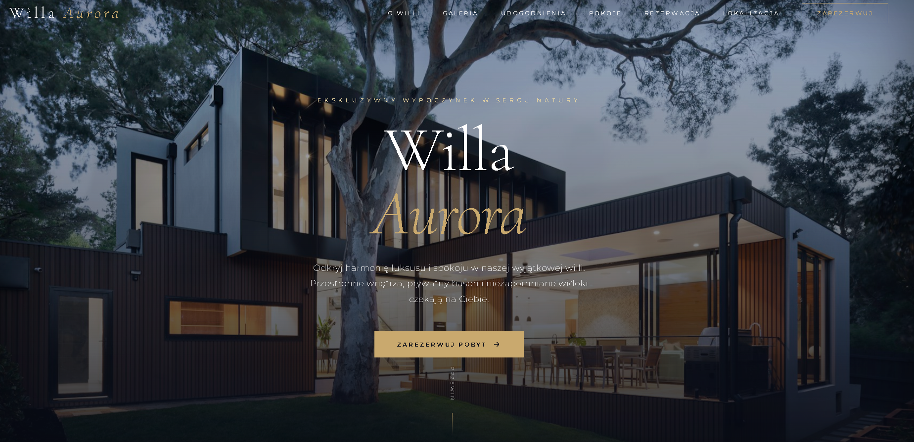 Wizytówka miejsca wypoczynkowego Willa Aurora